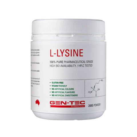 Gen-tec Nutrition L-Lysine - Fitness Fanatic Supplements Australia