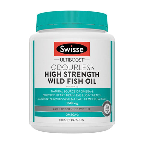 Swisse Ultiboost Odourless High Strength Wild Fish Oil 1500mg